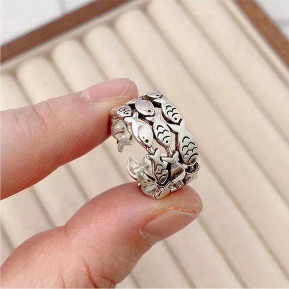 Fish Design Ring Adjustable - Picture 2 of 15